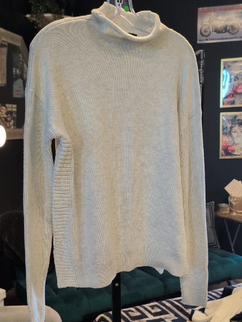 Tahari Cream Turtleneck Sweater